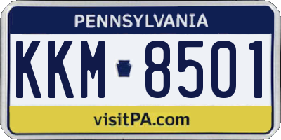 PA license plate KKM8501