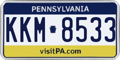 PA license plate KKM8533