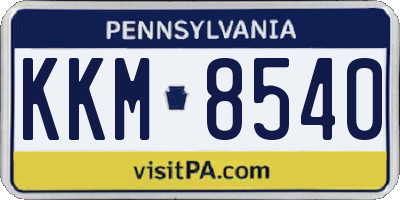 PA license plate KKM8540