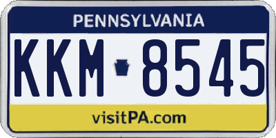 PA license plate KKM8545