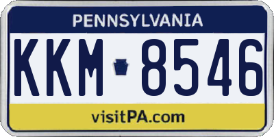 PA license plate KKM8546