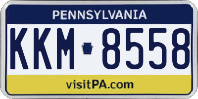 PA license plate KKM8558