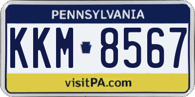 PA license plate KKM8567
