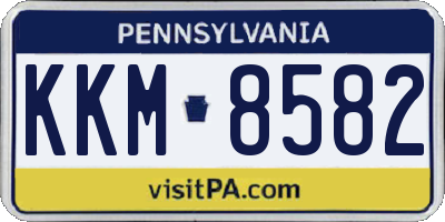 PA license plate KKM8582