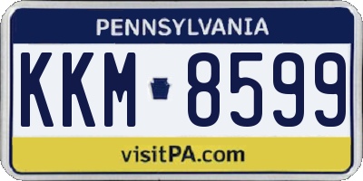 PA license plate KKM8599