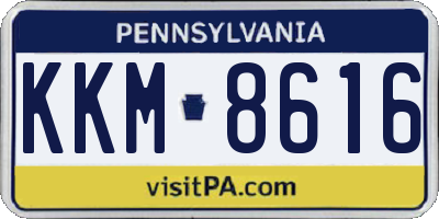 PA license plate KKM8616