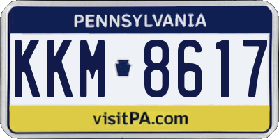 PA license plate KKM8617
