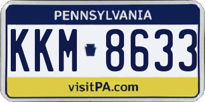 PA license plate KKM8633