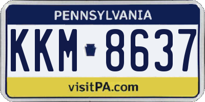 PA license plate KKM8637