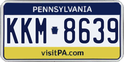 PA license plate KKM8639