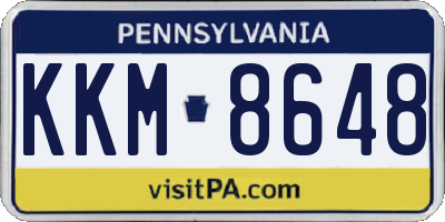 PA license plate KKM8648