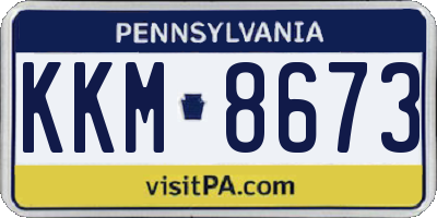 PA license plate KKM8673
