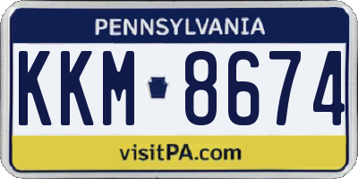 PA license plate KKM8674