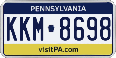 PA license plate KKM8698