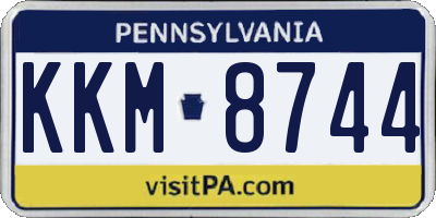 PA license plate KKM8744