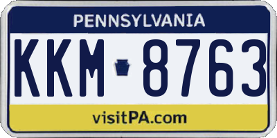 PA license plate KKM8763