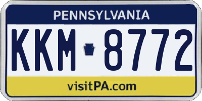 PA license plate KKM8772
