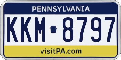 PA license plate KKM8797
