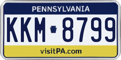 PA license plate KKM8799