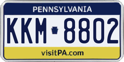 PA license plate KKM8802
