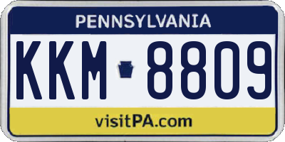 PA license plate KKM8809