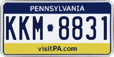 PA license plate KKM8831