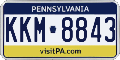 PA license plate KKM8843