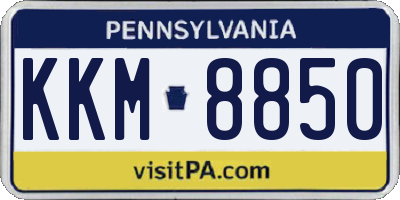 PA license plate KKM8850