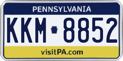 PA license plate KKM8852