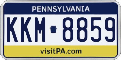 PA license plate KKM8859