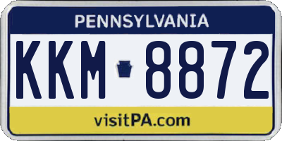 PA license plate KKM8872