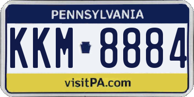 PA license plate KKM8884