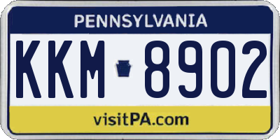 PA license plate KKM8902