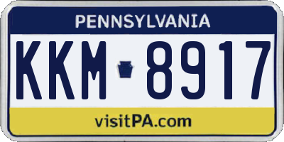 PA license plate KKM8917