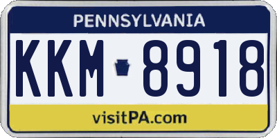 PA license plate KKM8918