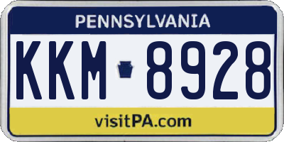 PA license plate KKM8928