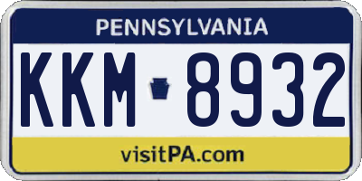 PA license plate KKM8932