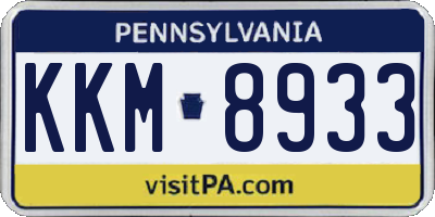 PA license plate KKM8933