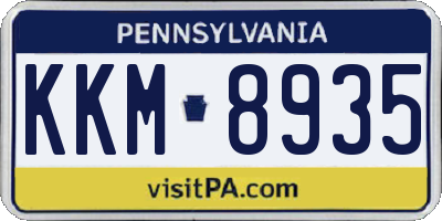 PA license plate KKM8935