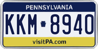 PA license plate KKM8940