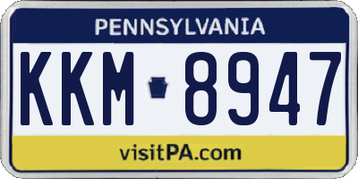 PA license plate KKM8947