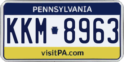 PA license plate KKM8963