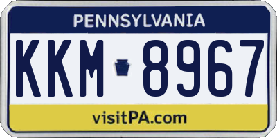 PA license plate KKM8967