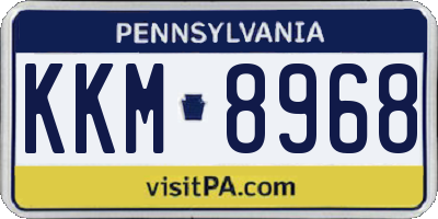 PA license plate KKM8968