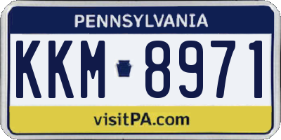 PA license plate KKM8971