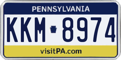 PA license plate KKM8974