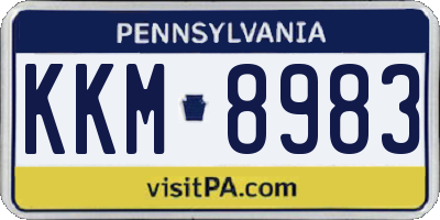 PA license plate KKM8983