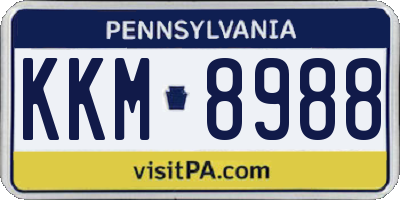 PA license plate KKM8988