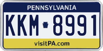 PA license plate KKM8991