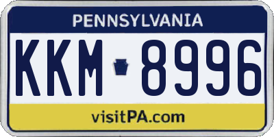 PA license plate KKM8996